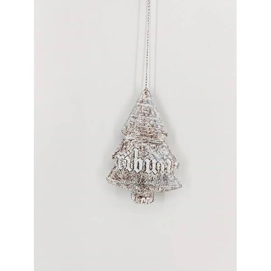 Snowy Tree Sculpted Hanging Ornament - Ashton and Finch