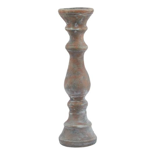 Siena Large Brown  Column Candle Holder - Ashton and Finch