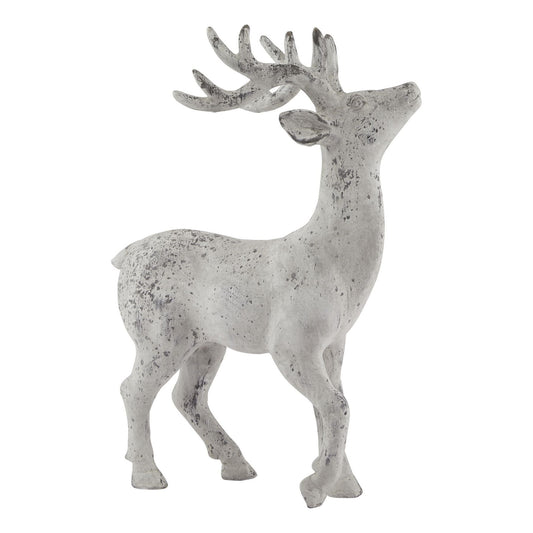 Grey Stone Effect Stag With Antlers - Ashton and Finch