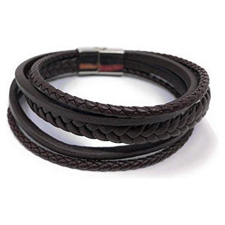 Leather Bracelet Braided Brown - Ashton and Finch