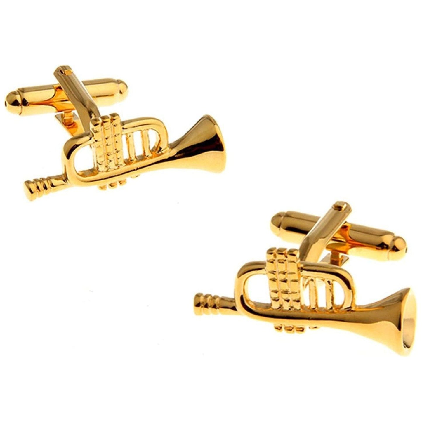 Gold Plated Trumpet Cufflinks - Ashton and Finch