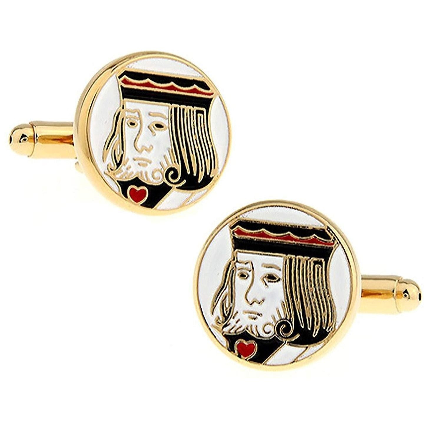 Gold King of Hearts Cufflinks - Ashton and Finch