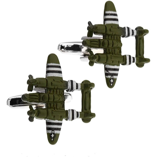 P-38 Fighter Aeroplane Cufflinks - Ashton and Finch