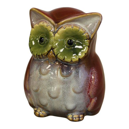 Ceramic Owl Bank - Red - Ashton and Finch