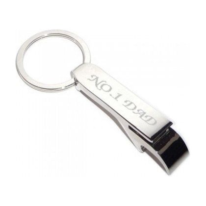 NO.1 DAD Silver Plated Bottle Opener Keyring - Ashton and Finch