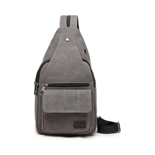 Casual Canvas Single Strap Sling Backpack - Grey - Ashton and Finch
