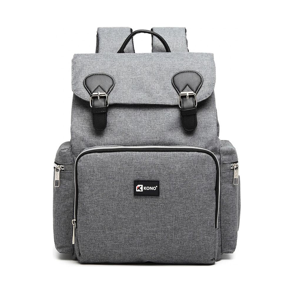 Travel Baby Changing Backpack With Usb Charging Interface - Grey - Ashton and Finch