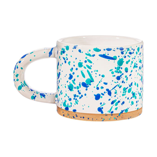 Turquoise and Blue Splatterware Mug - Ashton and Finch