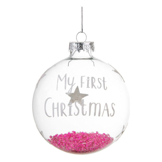 Baby Girl First Christmas Bauble - Ashton and Finch