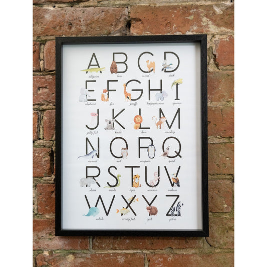 Baby Alphabet A-Z Animal Print Frame - Ashton and Finch