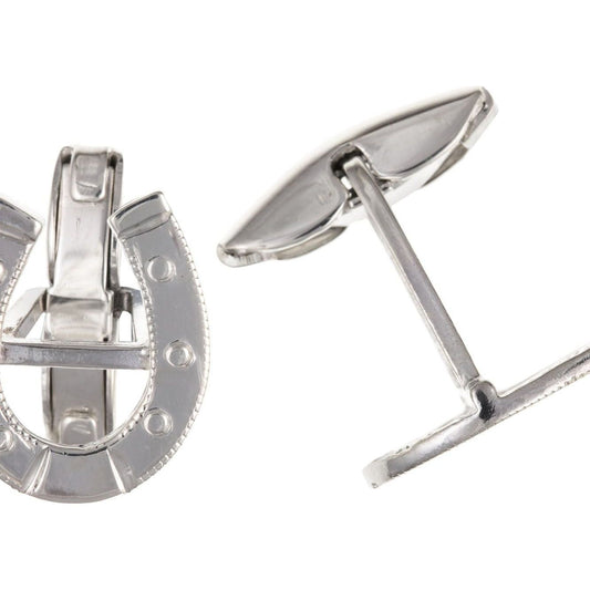 Sterling Silver Lucky Horseshoe Cufflinks - Ashton and Finch