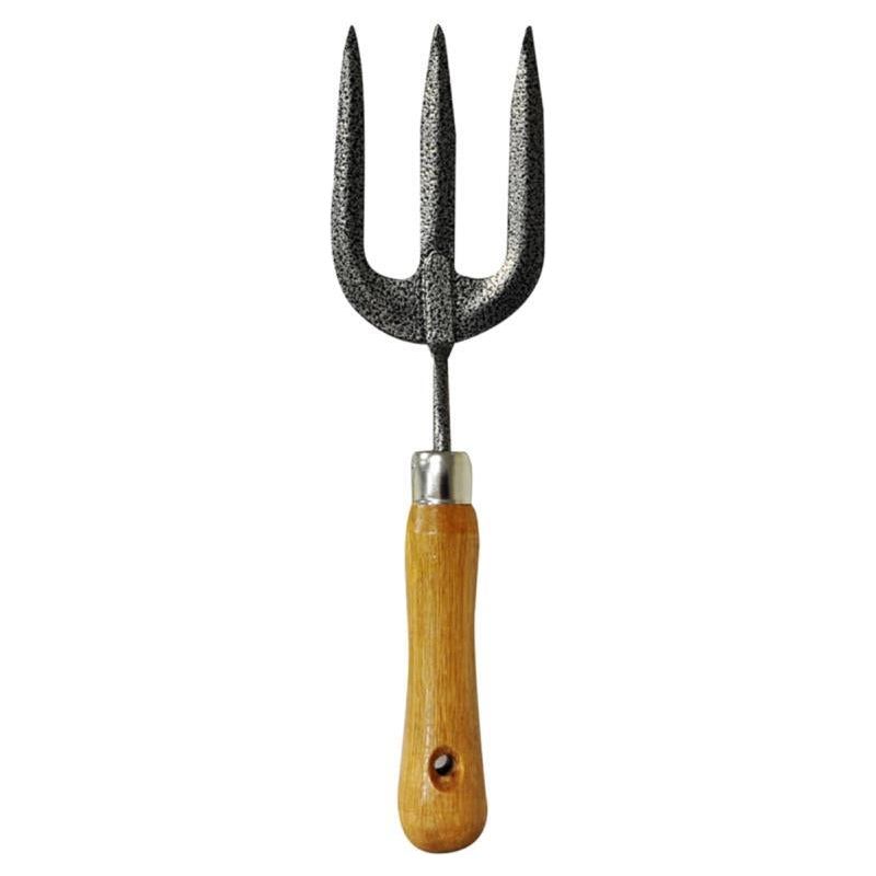 Garden Carbon steel wooden handled hand fork. - Ashton and Finch