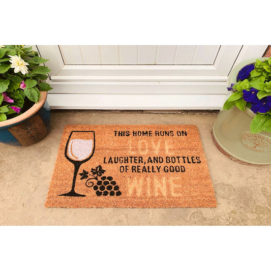 Coir Doormat with Wine Glass & Love - Ashton and Finch