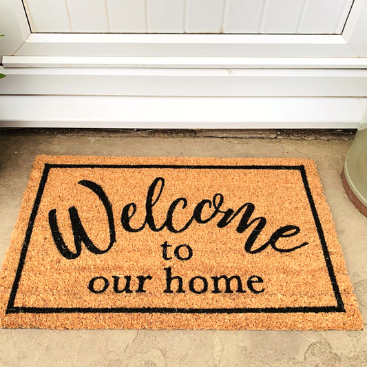 Coir Doormat with "Welcome To Our Home" - Ashton and Finch