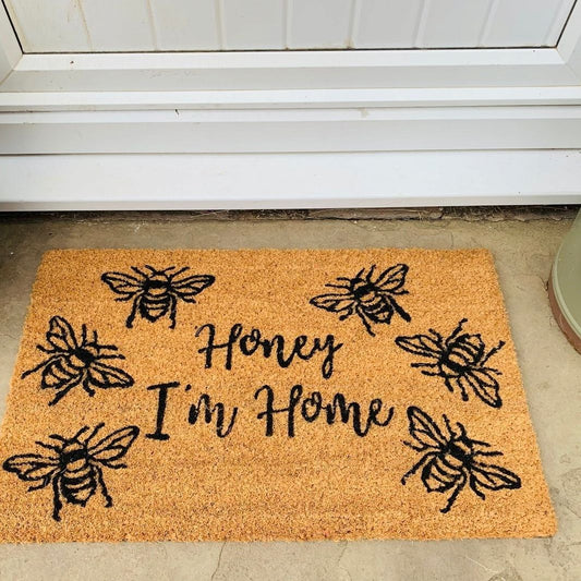 Coir Doormat with "Honey I'm Home" - Ashton and Finch