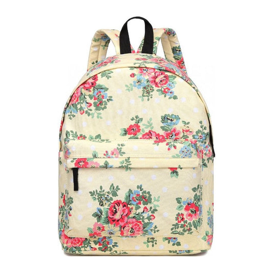 Large Backpack Flower Polka Dot - Beige - Ashton and Finch