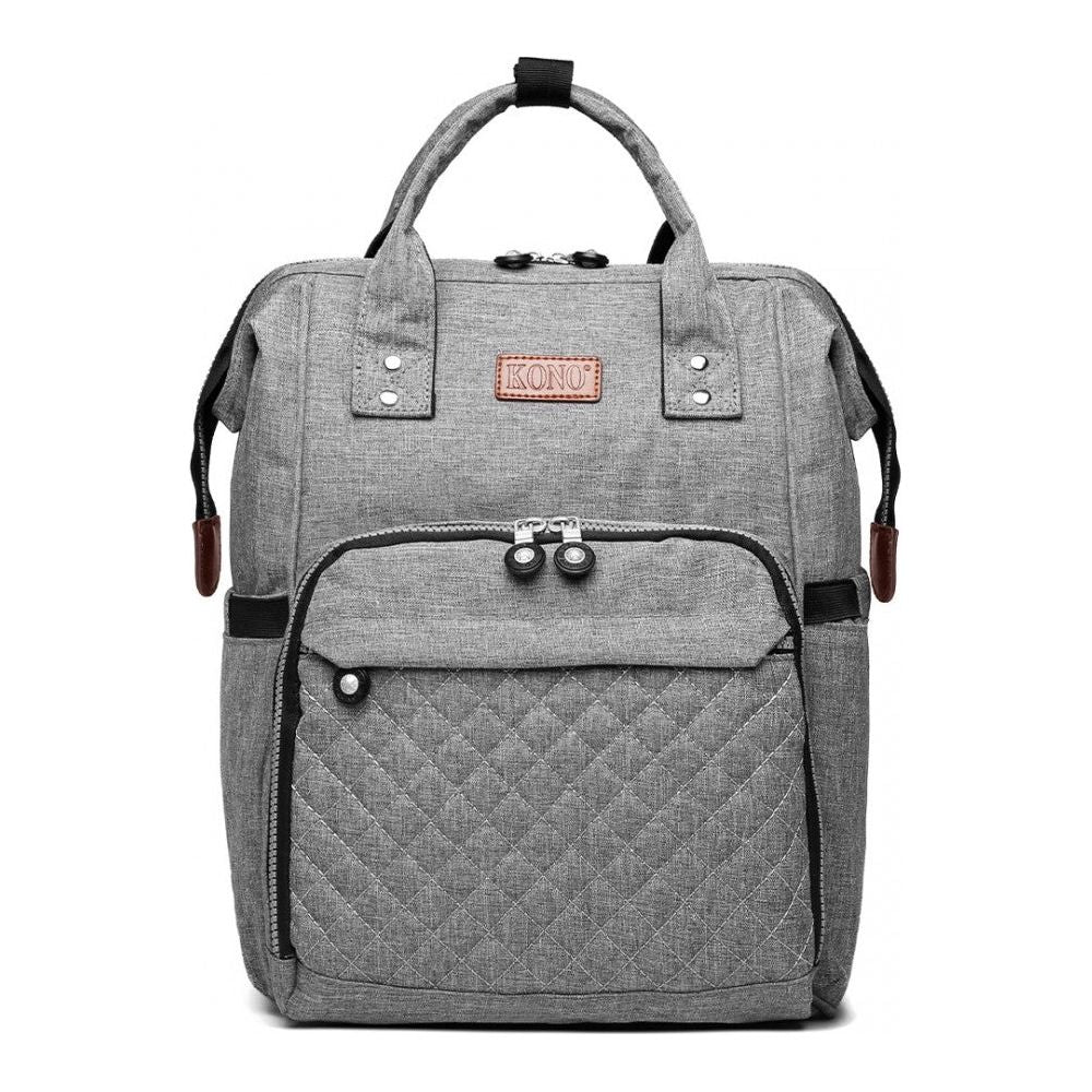 Wide Open Designed Baby Diaper Changing Backpack - Grey - Ashton and Finch