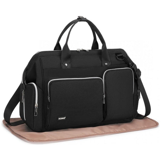 Multi-compartment maternity bag - black - Ashton and Finch