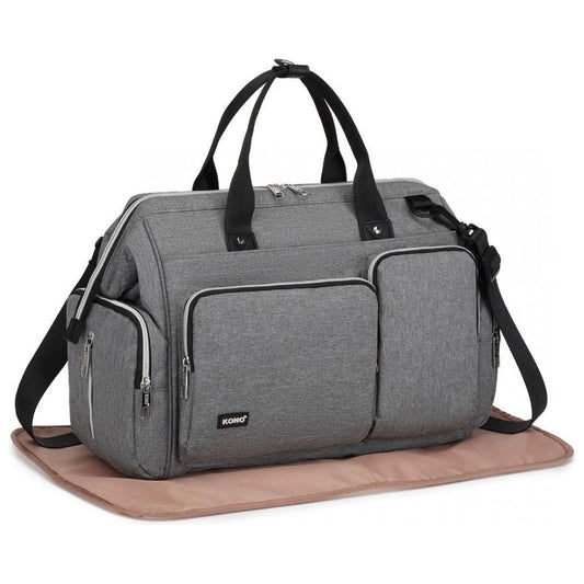 Multi-compartment maternity bag - grey - Ashton and Finch