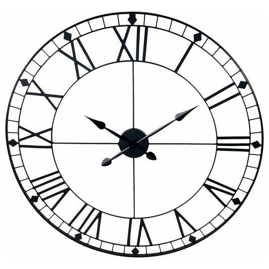 Black Roman Numeral Clock 88cm - Ashton and Finch