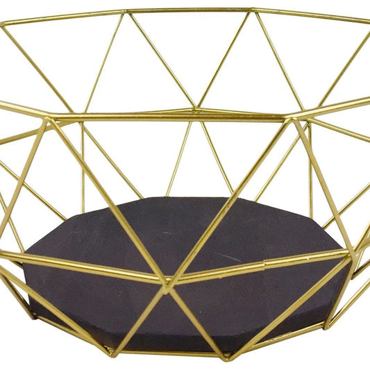 Golden Geometric Style Wire Bowl - Ashton and Finch