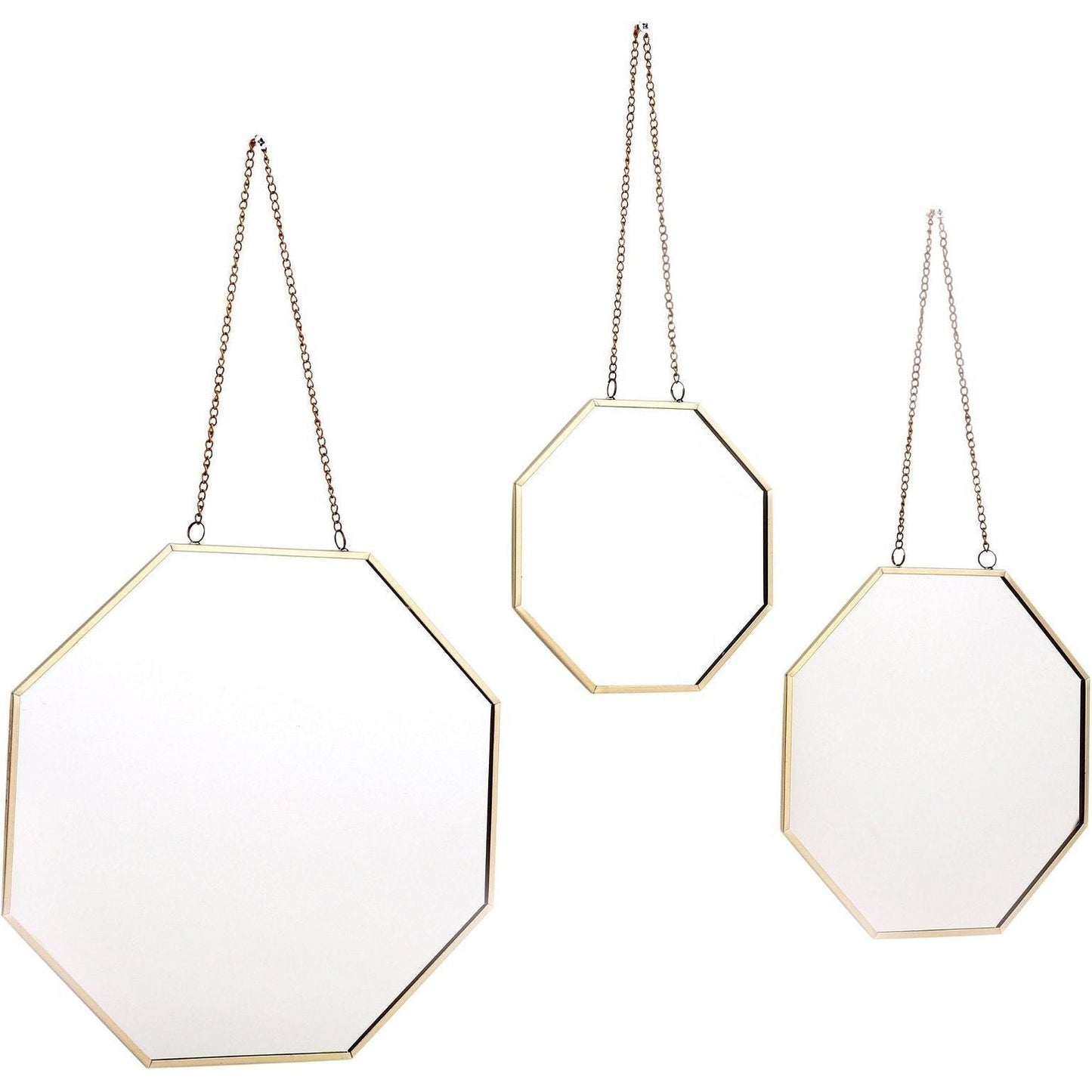 Set of 3 Hanging Geometric Mirrors - Ashton and Finch