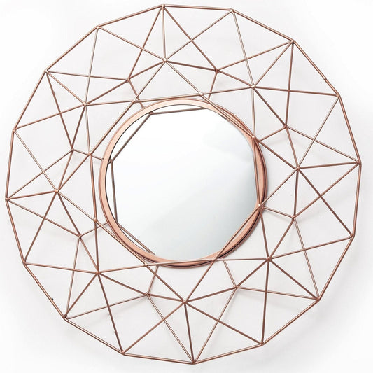 Geometric Mirror in Rose Gold 64cm - Ashton and Finch
