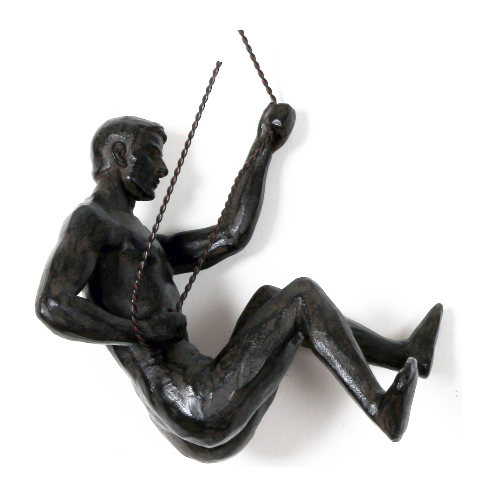 Abseiling Man Looking Down Ornament Black - Ashton and Finch