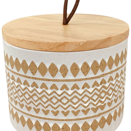 Zig Zag Pot With Lid 15cm - Ashton and Finch