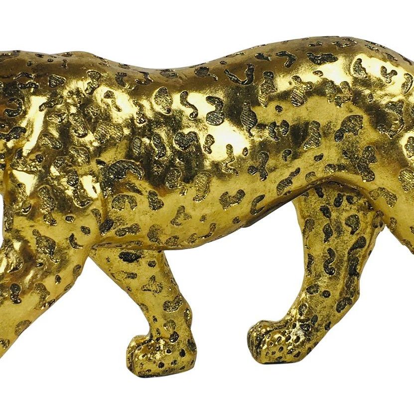 Gold Glitter Effect Leopard 40cm - Ashton and Finch