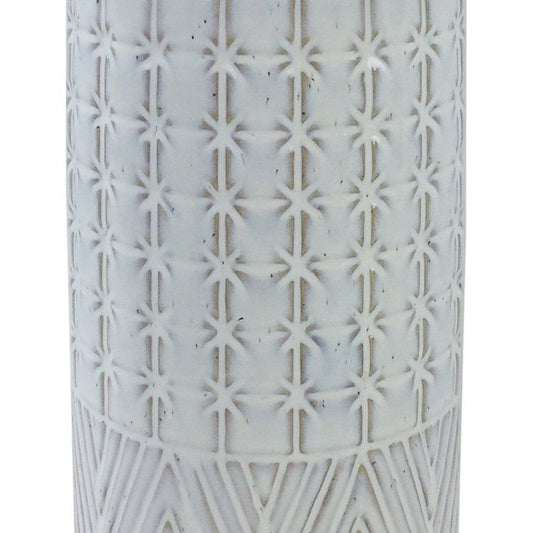 White Star Textured Stoneware Vase 44cm - Ashton and Finch
