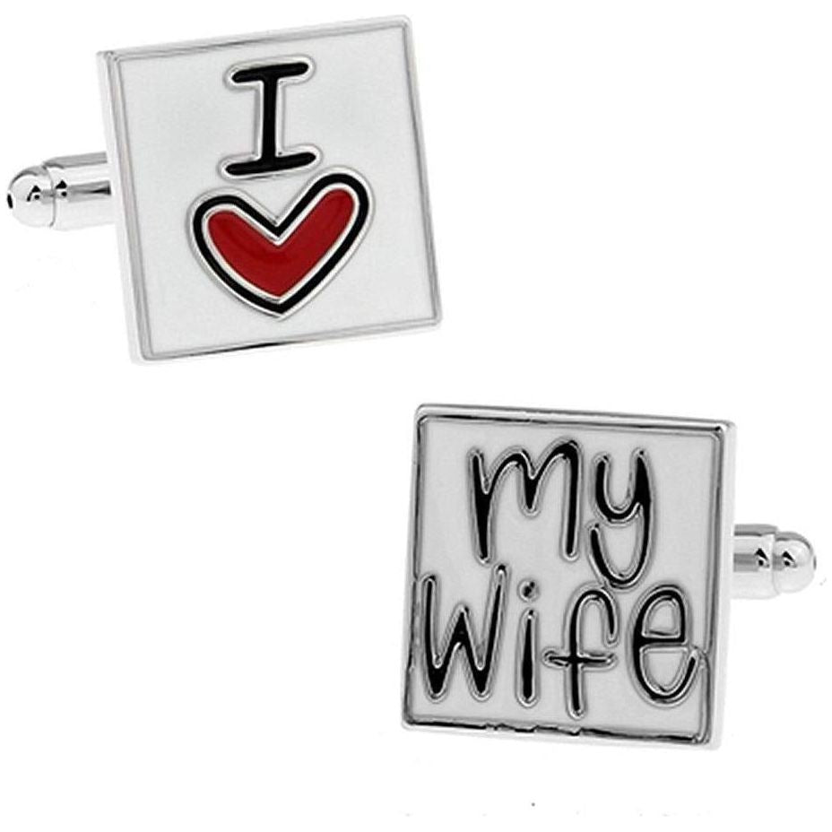 I Love my Wife Cufflinks  | Ashton and Finch