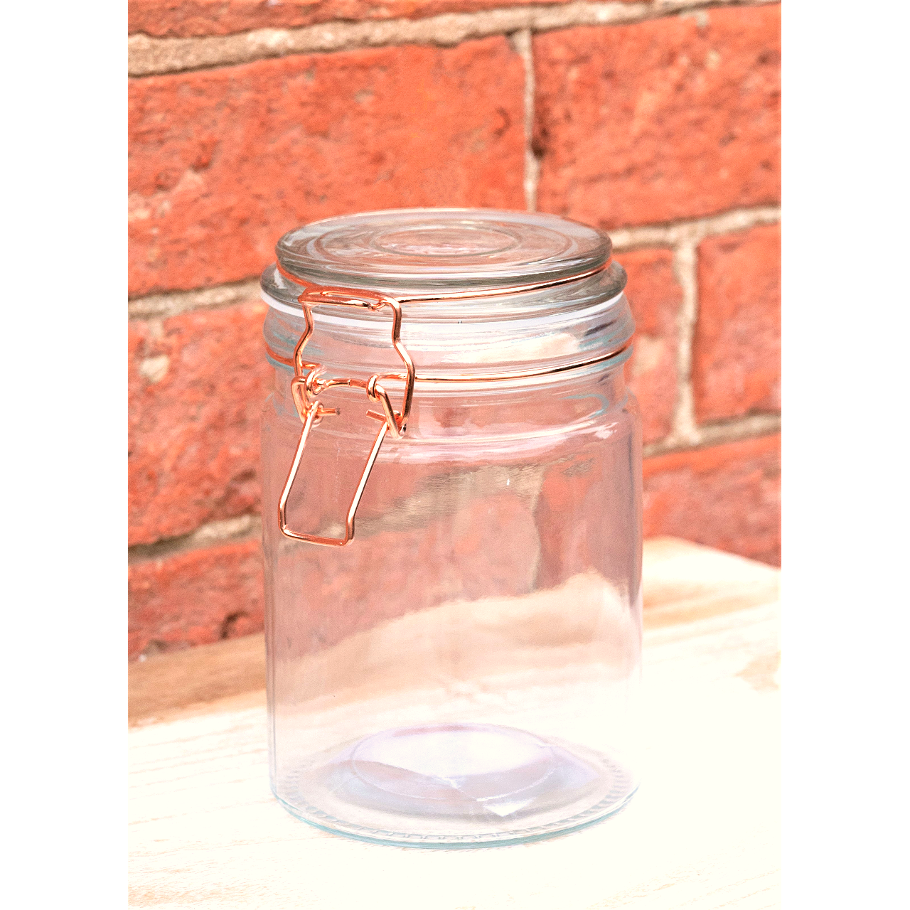Storage Jar, Glass with Copper Wire Fastening - Ashton and Finch