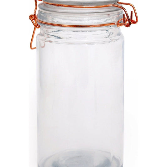 Kitchen Storage Jar With Copper Clip 20cm - Ashton and Finch