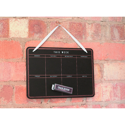 Hanging Chalkboard Weekly Planner with Chalk - Ashton and Finch