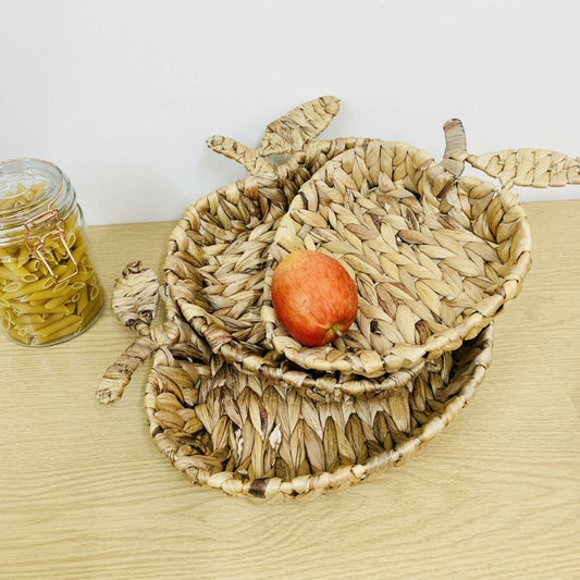 Rattan Apple Shape Basket Trays - Ashton and Finch
