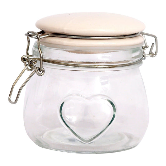 Glass Storage Jar With Heart - Small - Ashton and Finch