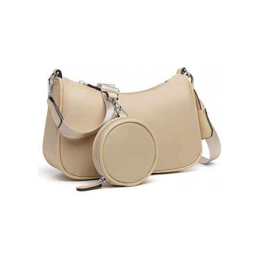 Cross-body handbag with a detachable pouch - khaki - Ashton and Finch