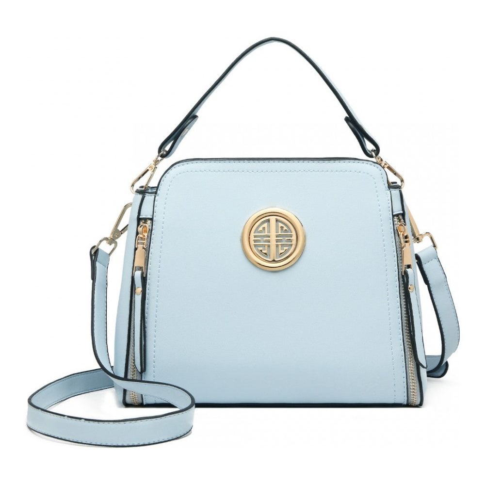 Leather look practical crossbody bag - blue - Ashton and Finch