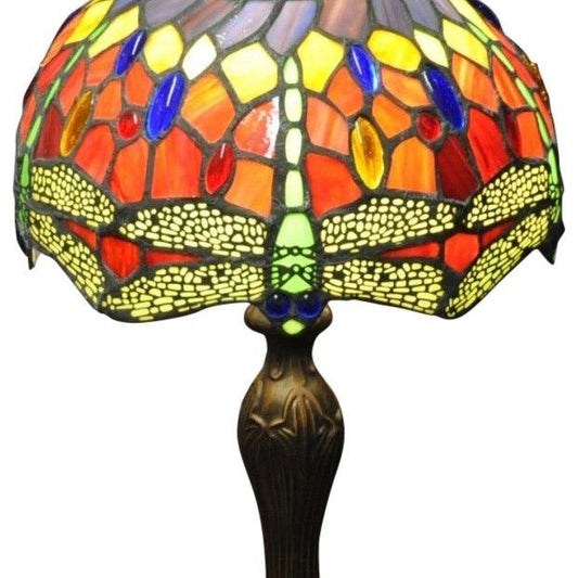 Red Dragonfly Tiffany Lamp 10" - Ashton and Finch