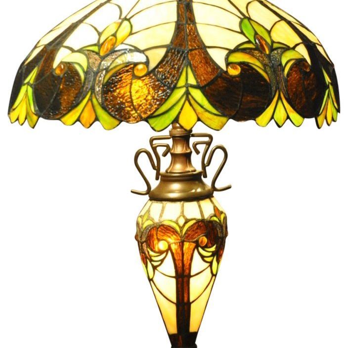 Yellow Double Tiffany Lamp 68cm - Ashton and Finch