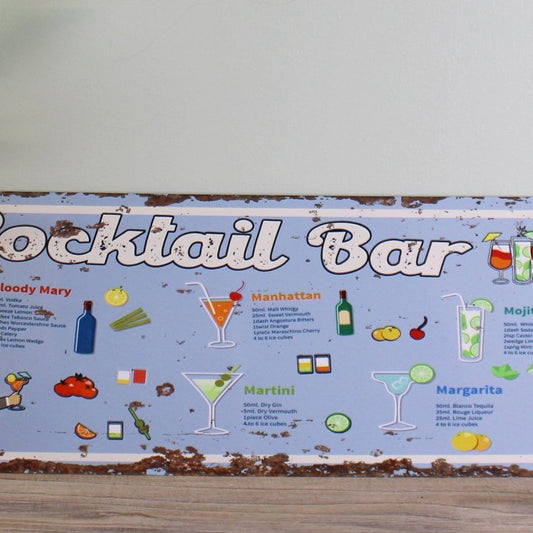 Vintage Metal Sign - Cocktail Bar - Ashton and Finch