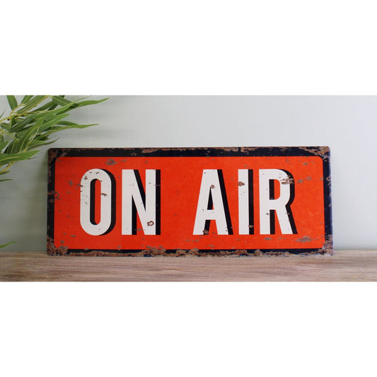 Vintage Metal Sign - On Air Recording Sign - Ashton and Finch