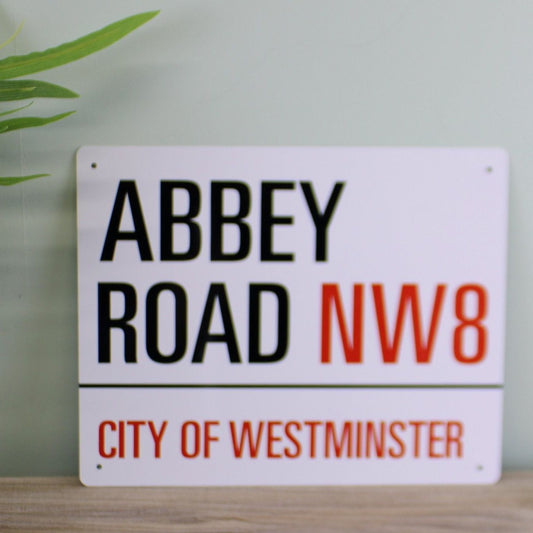 Vintage Metal Sign - Abbey Road, London Street Sign - Ashton and Finch
