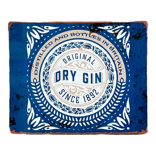 Metal Sign Plaque - Dry Gin Bar - Ashton and Finch