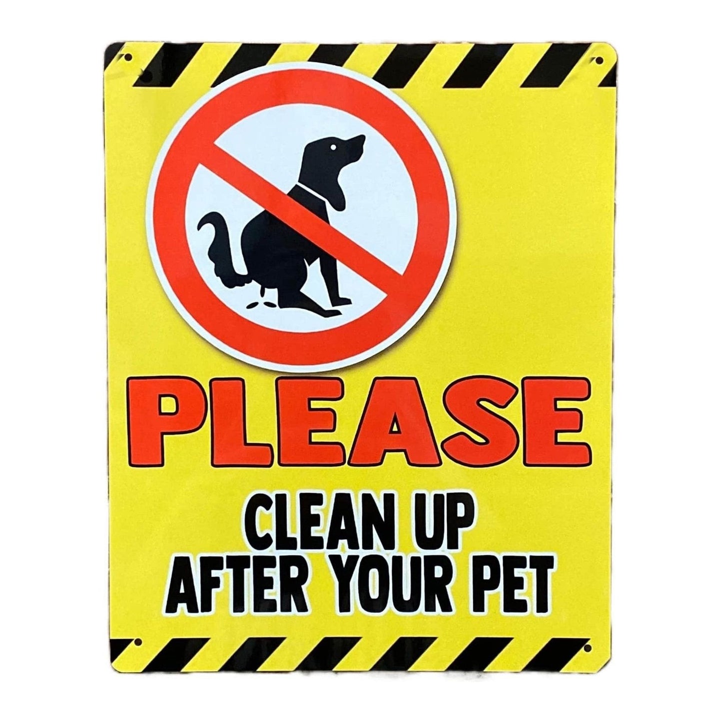 Metal Advertising Wall Sign - Please Clean Up After Your Pet - Dog Poo - Ashton and Finch