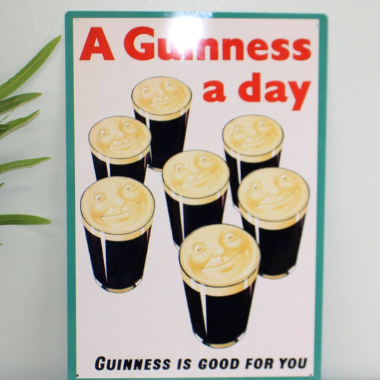 Vintage Metal Sign - Retro Advertising - Guinness - Ashton and Finch