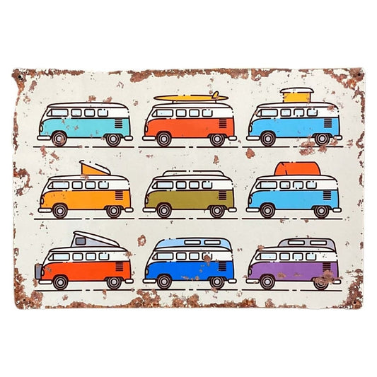Metal Vintage Wall Sign - Camper Van Collection - Ashton and Finch