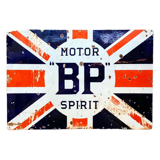 Metal Advertising Wall Sign - Motor BP Spirit - Ashton and Finch