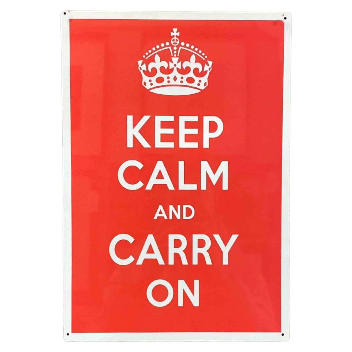 Metal Humour Wall Sign - Keep Calm And Carry On - Ashton and Finch